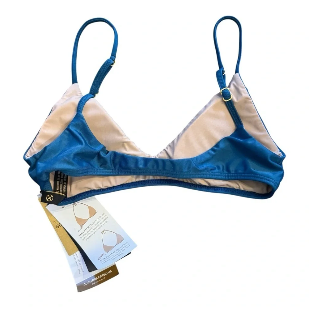 Vix Luli bikini top in blue NWT